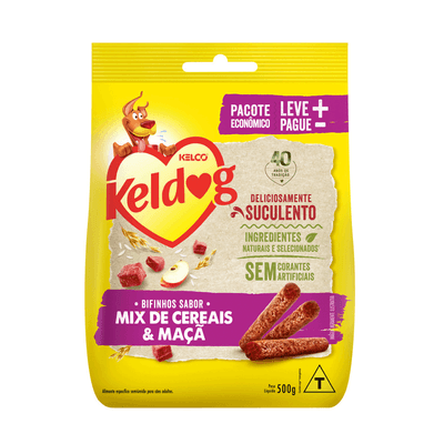 Keldog Bifinho Mix Cereais/Maca 500G Para Caes