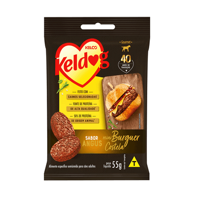 Petisco Keldog Mini Burguer Angus Costela 55 g