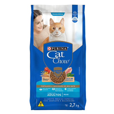 Ração Cat Chow Adultos Peixe 2,7 kg