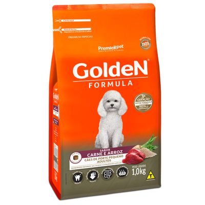 Ração Golden Formula Cães Adultos Raças Pequenas Carne e Arroz Mini Bits 1 kg