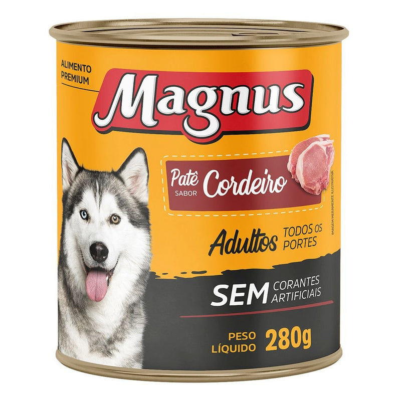 Ração Úmida Lata Magnus Patê Sabor Cordeiro para Cães Adultos de Todos os Portes