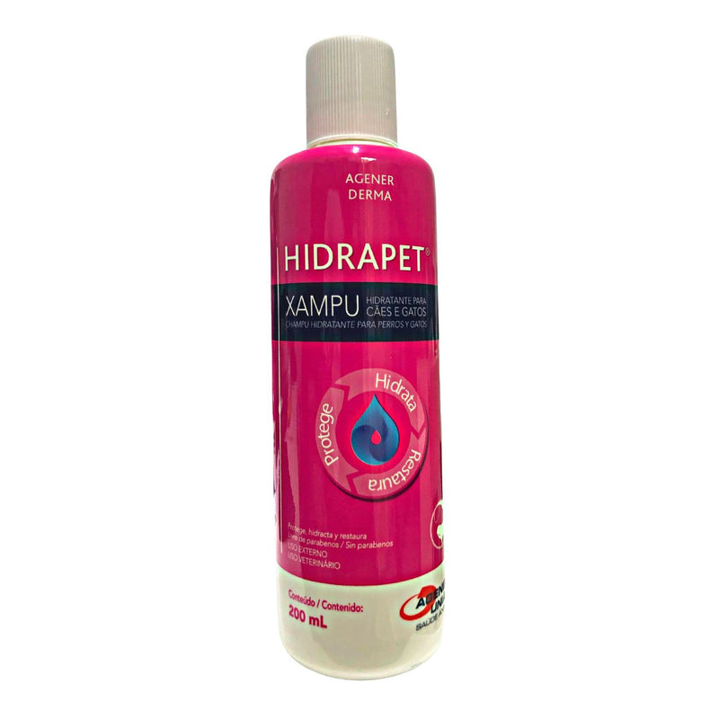 Shampoo Hidratante para Cães e Gatos Hidrapet 200ml - Agener União