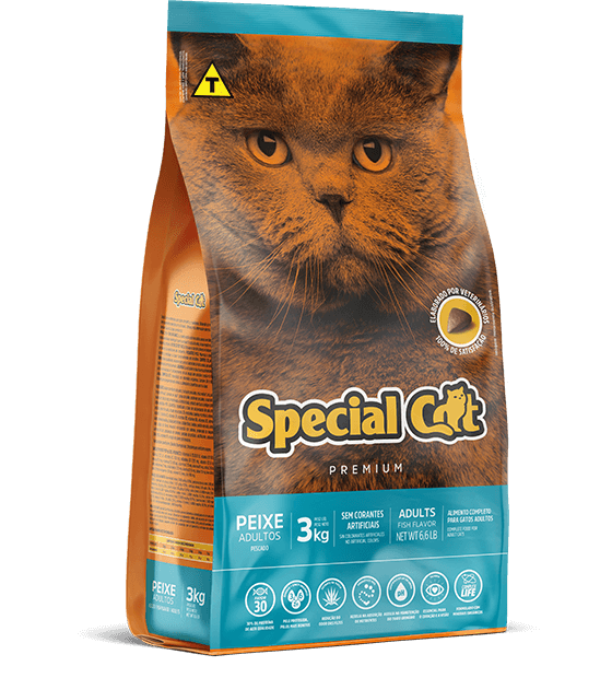 Ração Premium Special Cat para Gatos Adultos Sabor Peixe 10,1kg
