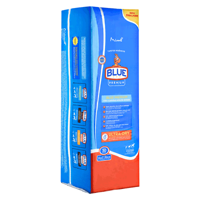 Blue Premium Tapete Higiênico Para Cães 30 Unidades